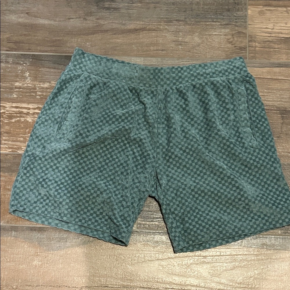 Checkered Green Shorts